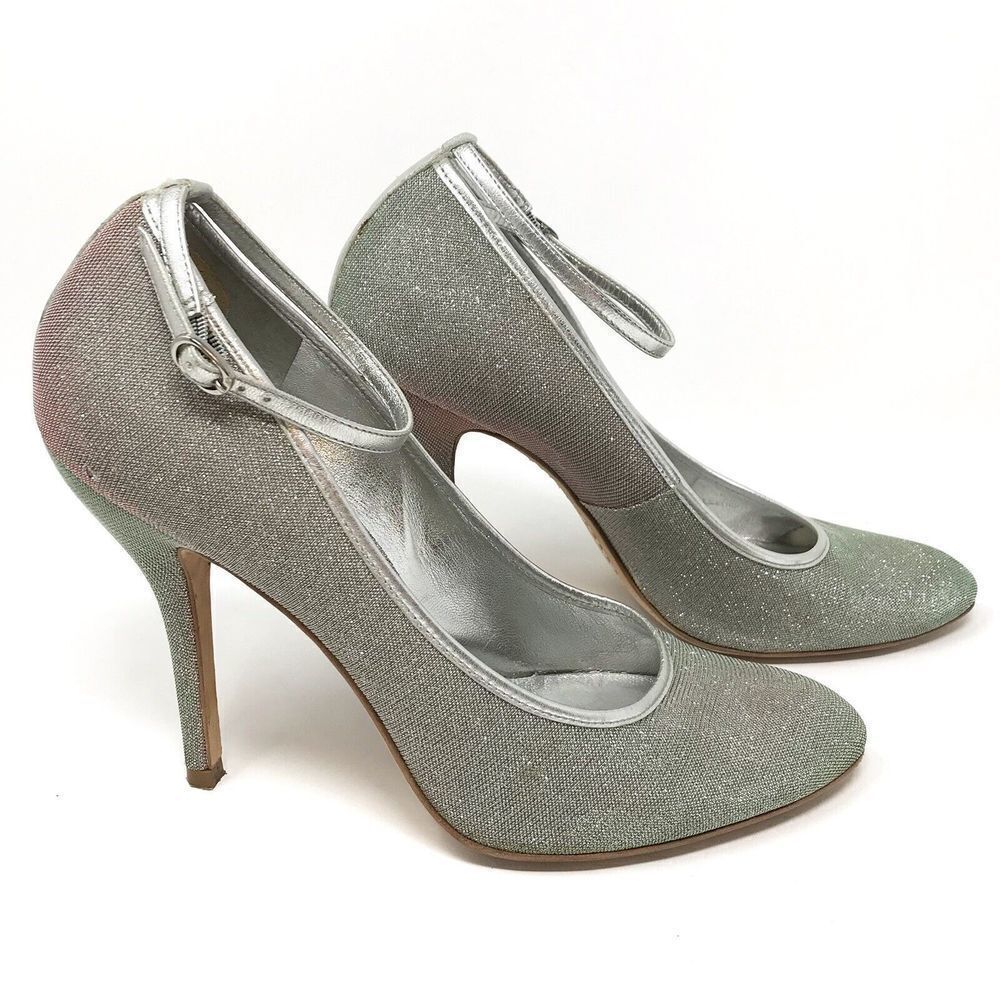 Vince Camuto Womens Size 10 B Iridescent Ankle Strap Dress Pumps Heels